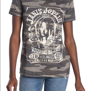 Lucky Brand Tops - ❗️ Lucky Brand NWOT Sz XS Janis Joplin Camo Tee Lucky Brand Tops - ❗️ Lucky Brand NWOT Sz XS Janis Joplin Camo Tee